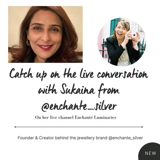 How to look great on camera - In conversation with Sukaina Abbas Jewellery Designer - Rachel Vogeleisen Prints