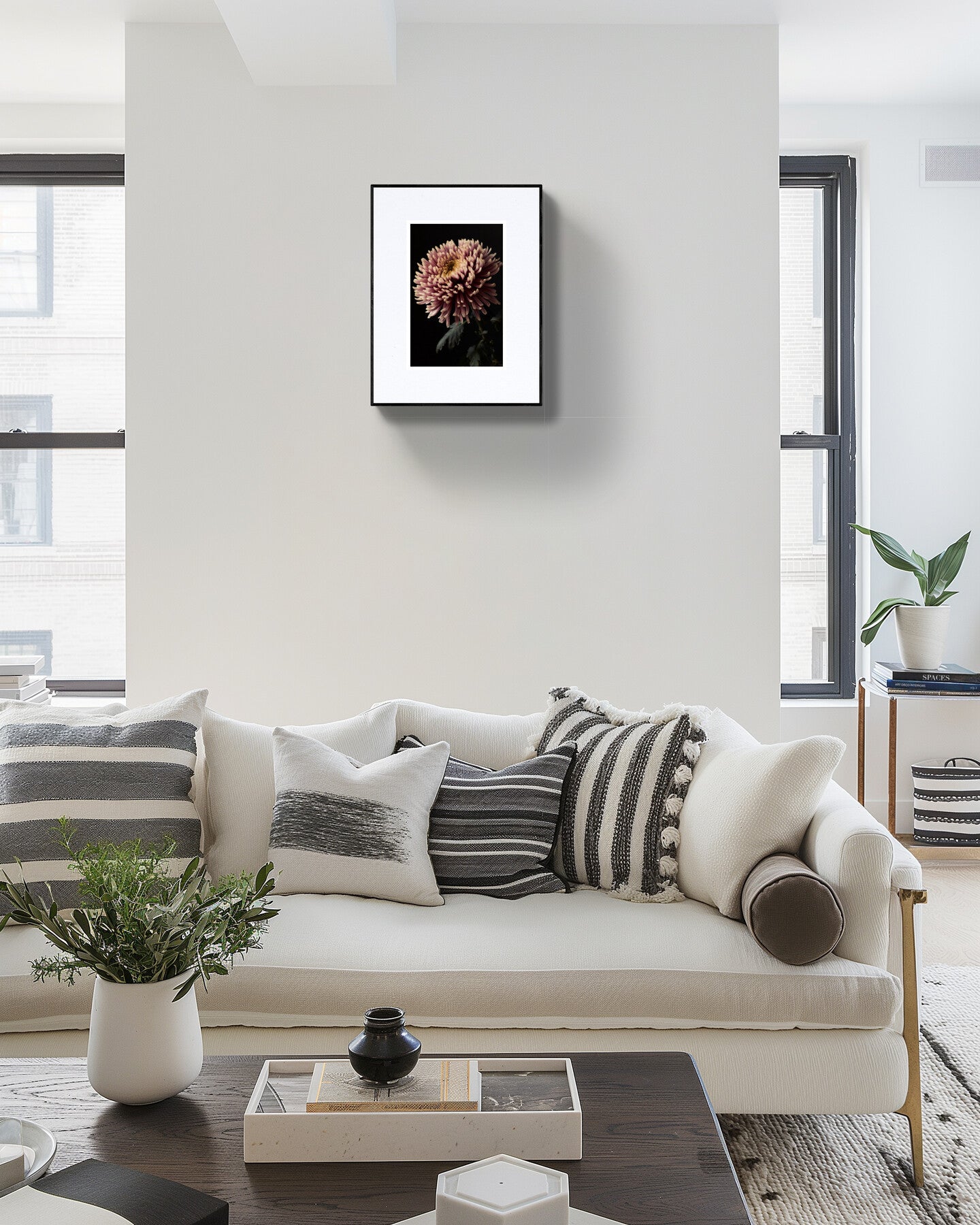Botanical Art Print: Chrysanthemum Flower Head Wall Art