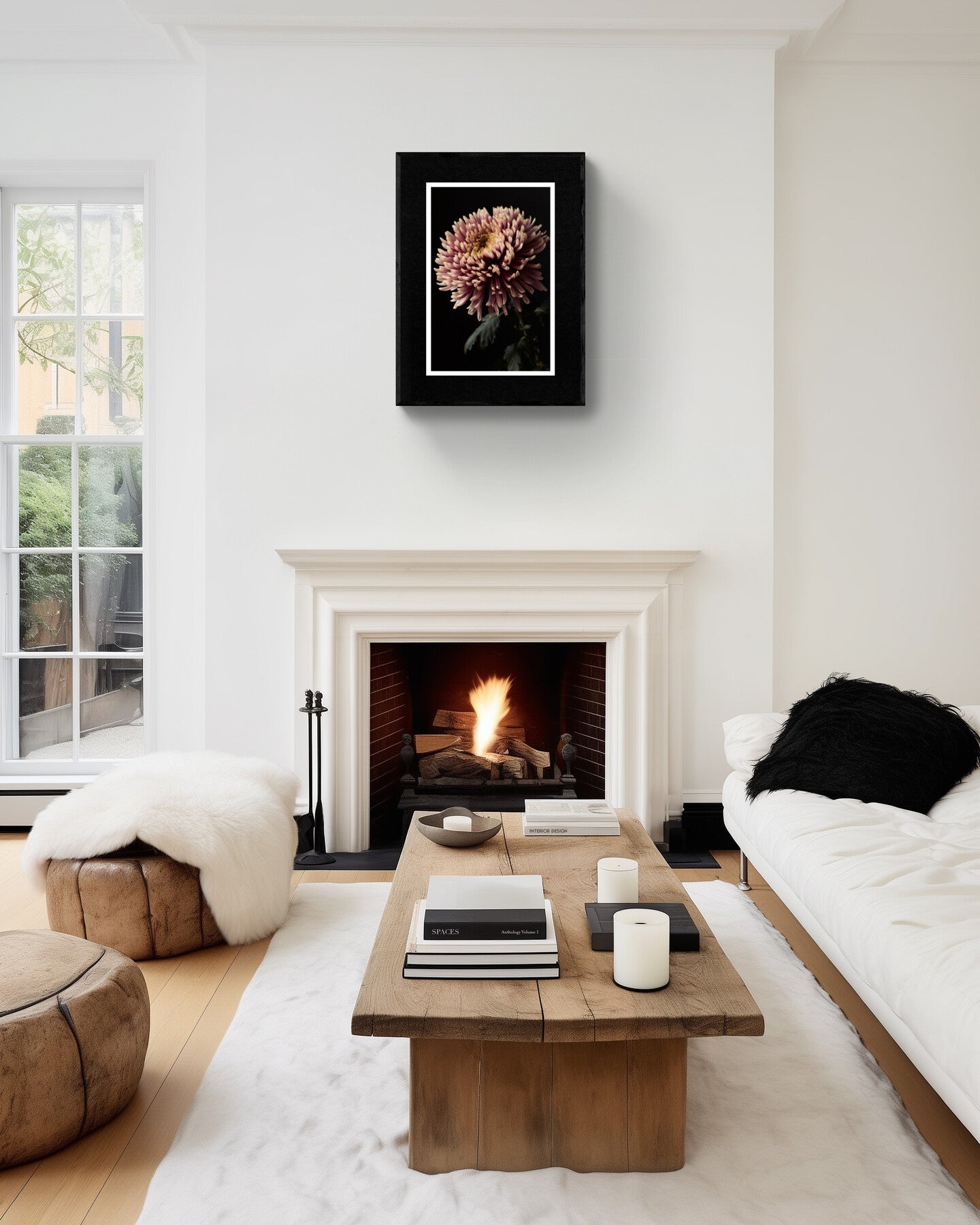 Botanical Art Print: Chrysanthemum Flower Head Wall Art