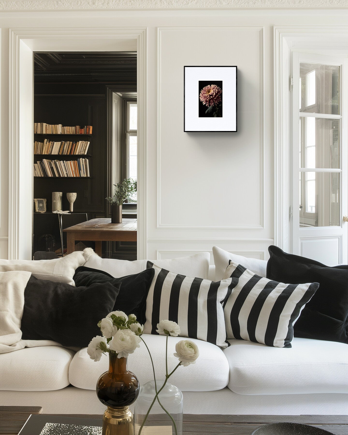 Botanical Art Print: Chrysanthemum Flower Head Wall Art