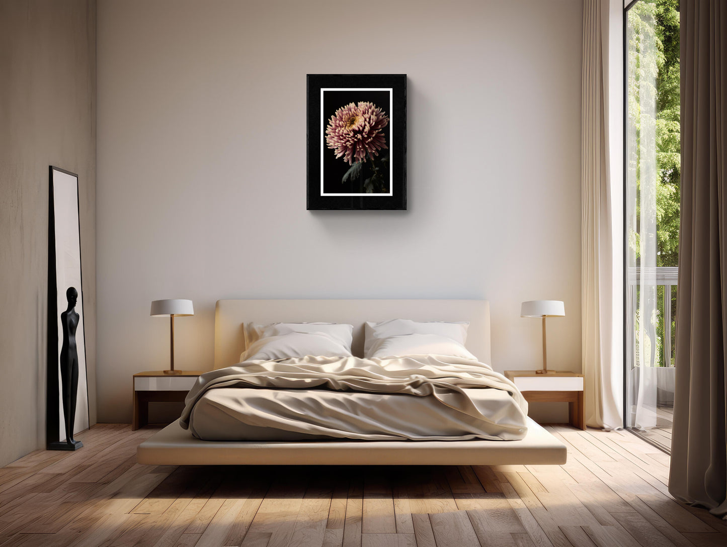 Botanical Art Print: Chrysanthemum Flower Head Wall Art