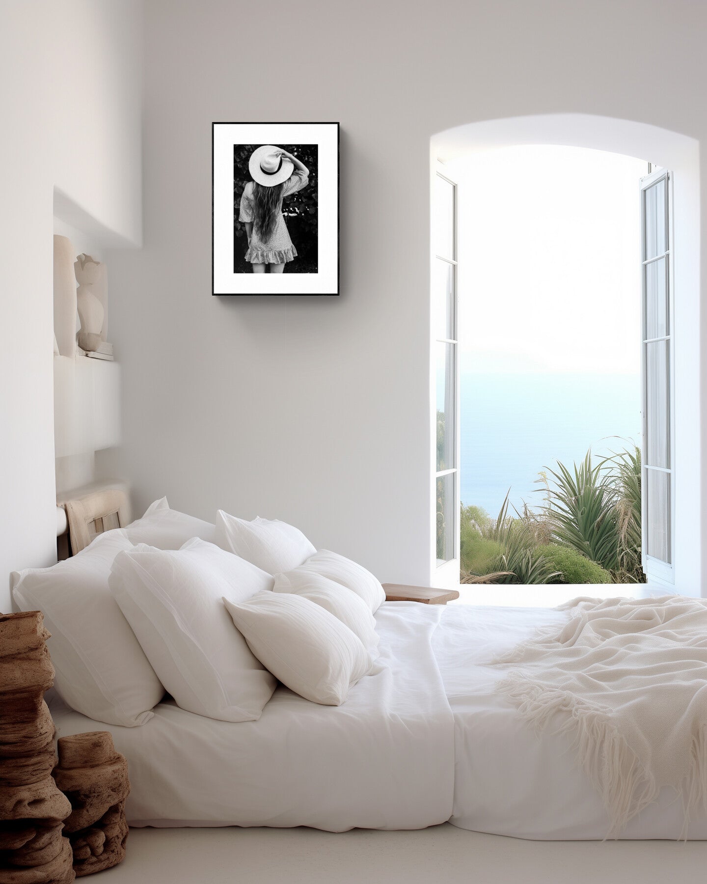 Boho Woman Lifestyle Photography Prints, Bohemian Wall Decor, Boho Black and white fine art giclée prints, Boho Lifestyle Prints Rue Paradis Art Prints
