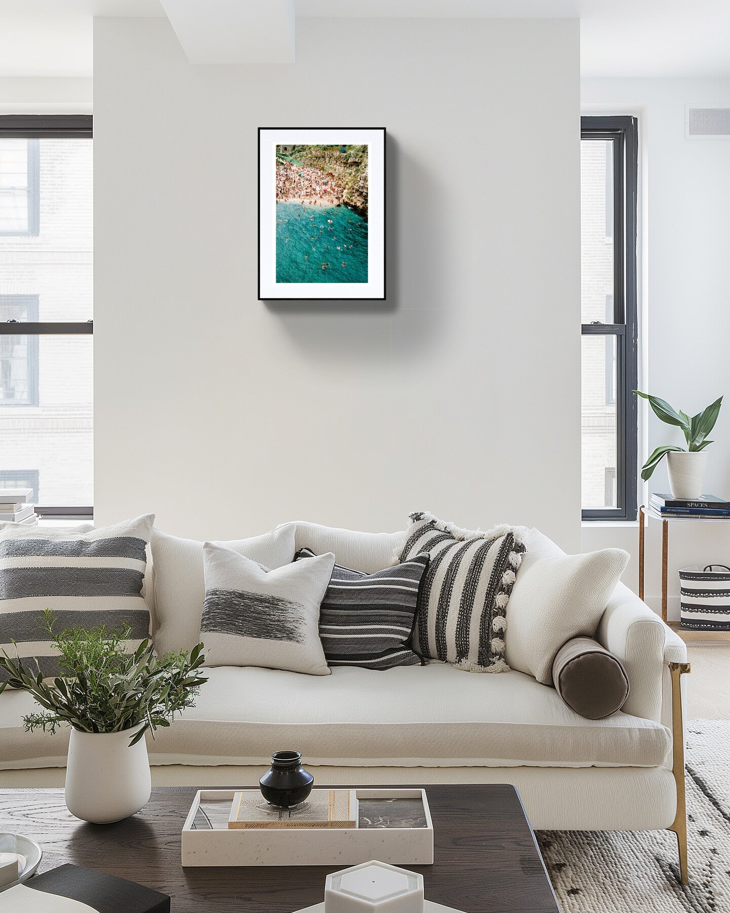 Polignano A Mare, Emerald sea and Cliffs Wall Art – Coastal Serenity Portrait