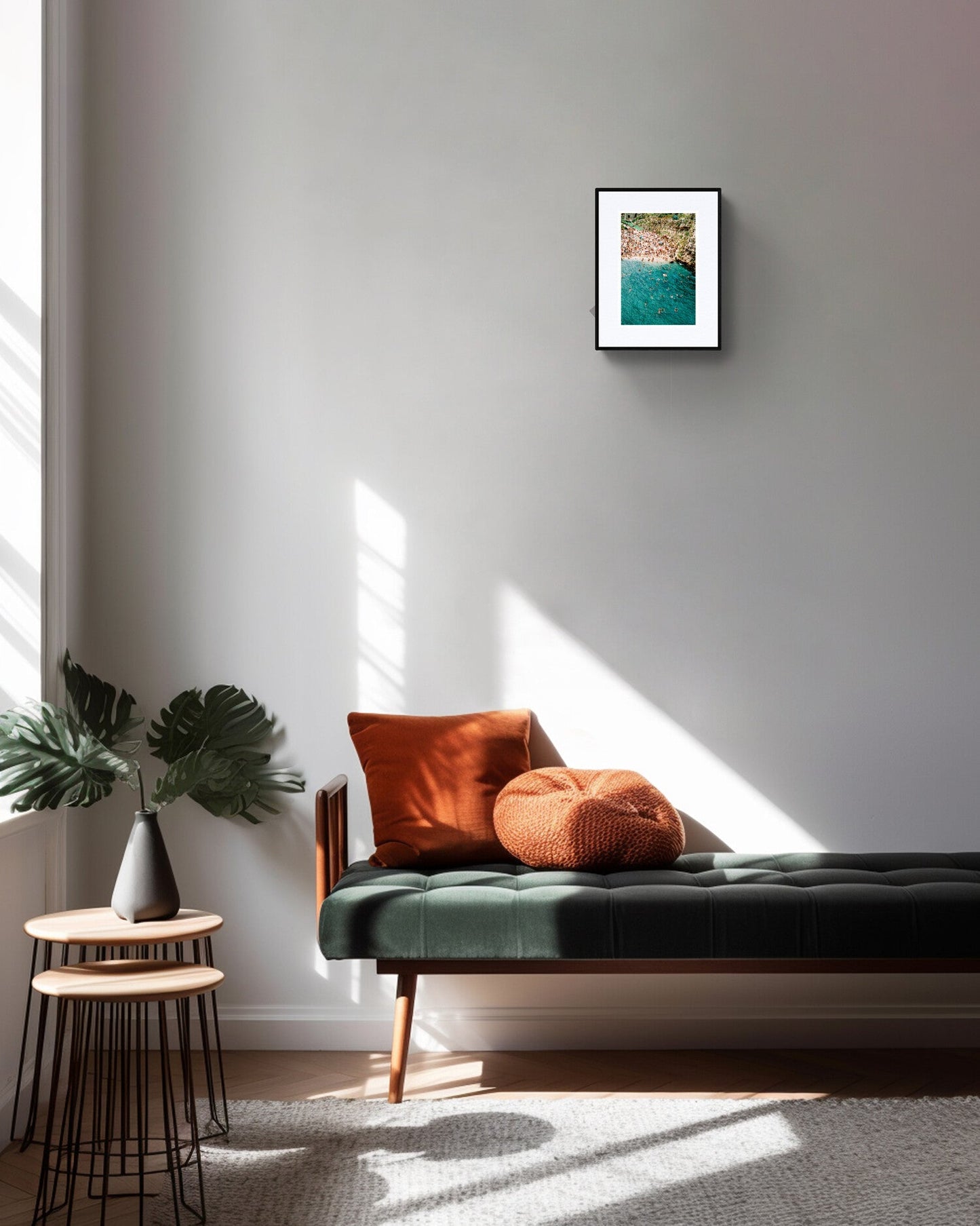 Polignano A Mare, Emerald sea and Cliffs Wall Art – Coastal Serenity Portrait