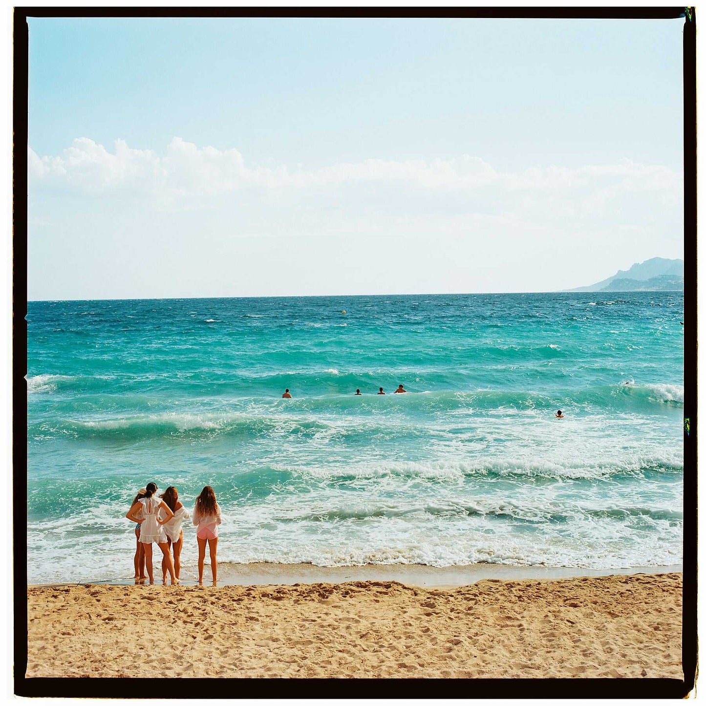 Boho Wall Art, Three girls on the beach, new beginning image Rue Paradis Art Prints