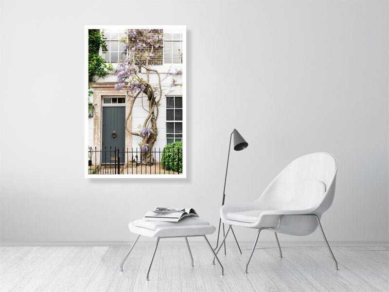 Wisteria Wall Art, London Door Art Print Rachel Vogeleisen