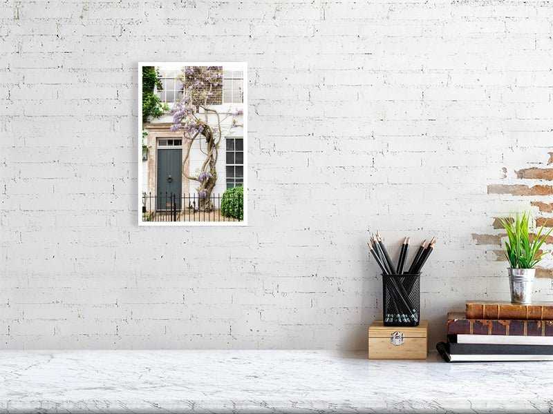Wisteria Wall Art, London Door Art Print Rachel Vogeleisen