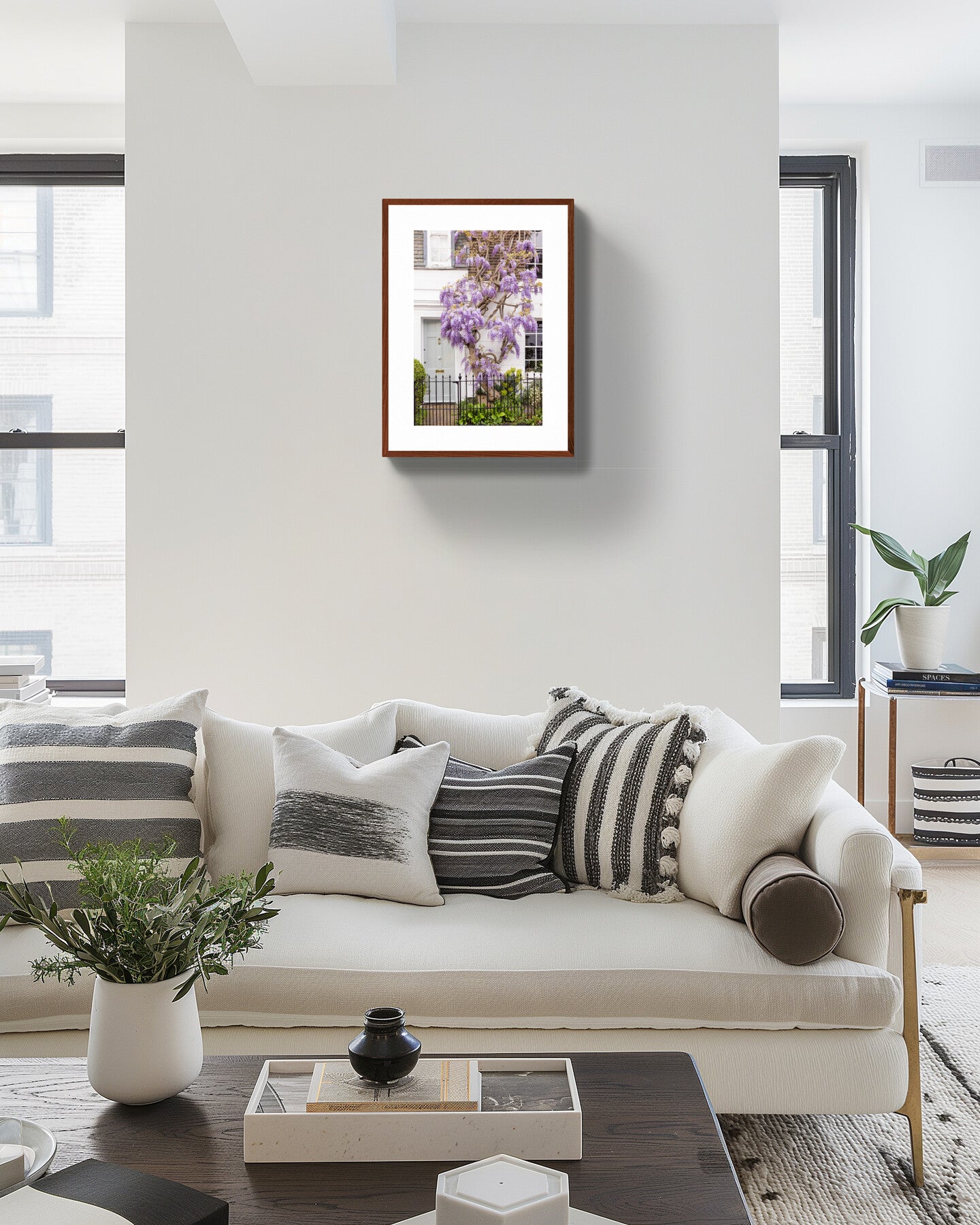 Wisteria Purple Blossom Wall Art, London Wall Decor, London Fine Art Photography, Chic Front Door, Rue Paradis Prints