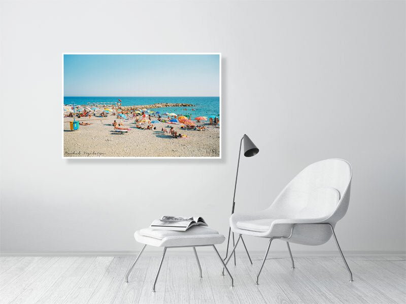 Italian Riviera Beach Wall Art, A Day At the Beach Rue Paradis Art Prints