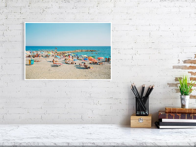 Italian Riviera Beach Wall Art, A Day At the Beach Rue Paradis Art Prints