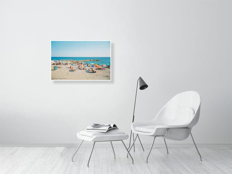 Italian Riviera Beach Wall Art, A Day At the Beach Rue Paradis Art Prints