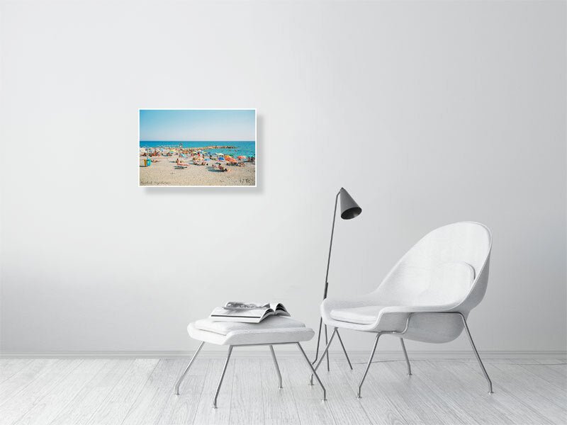Italian Riviera Beach Wall Art, A Day At the Beach Rue Paradis Art Prints