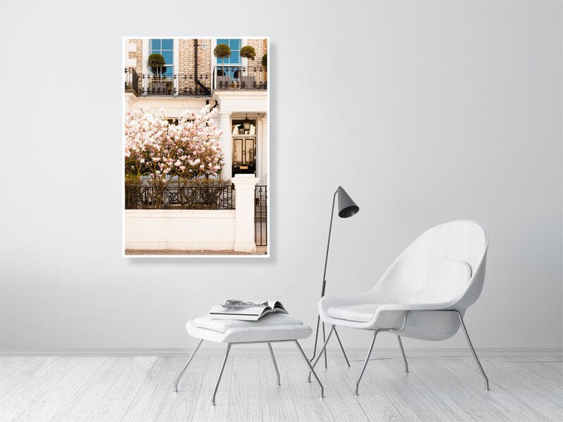 London Spring Blossom Art Print - Pink Magnolia Tree Wall Art Rue Paradis Art Prints
