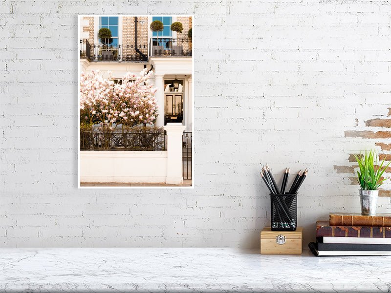 London Spring Blossom Art Print - Pink Magnolia Tree Wall Art Rue Paradis Art Prints