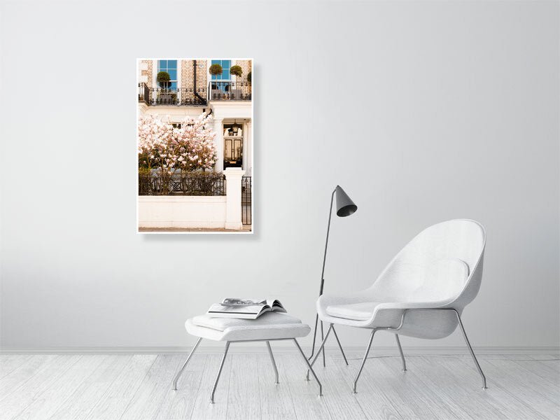 London Spring Blossom Art Print - Pink Magnolia Tree Wall Art Rue Paradis Art Prints