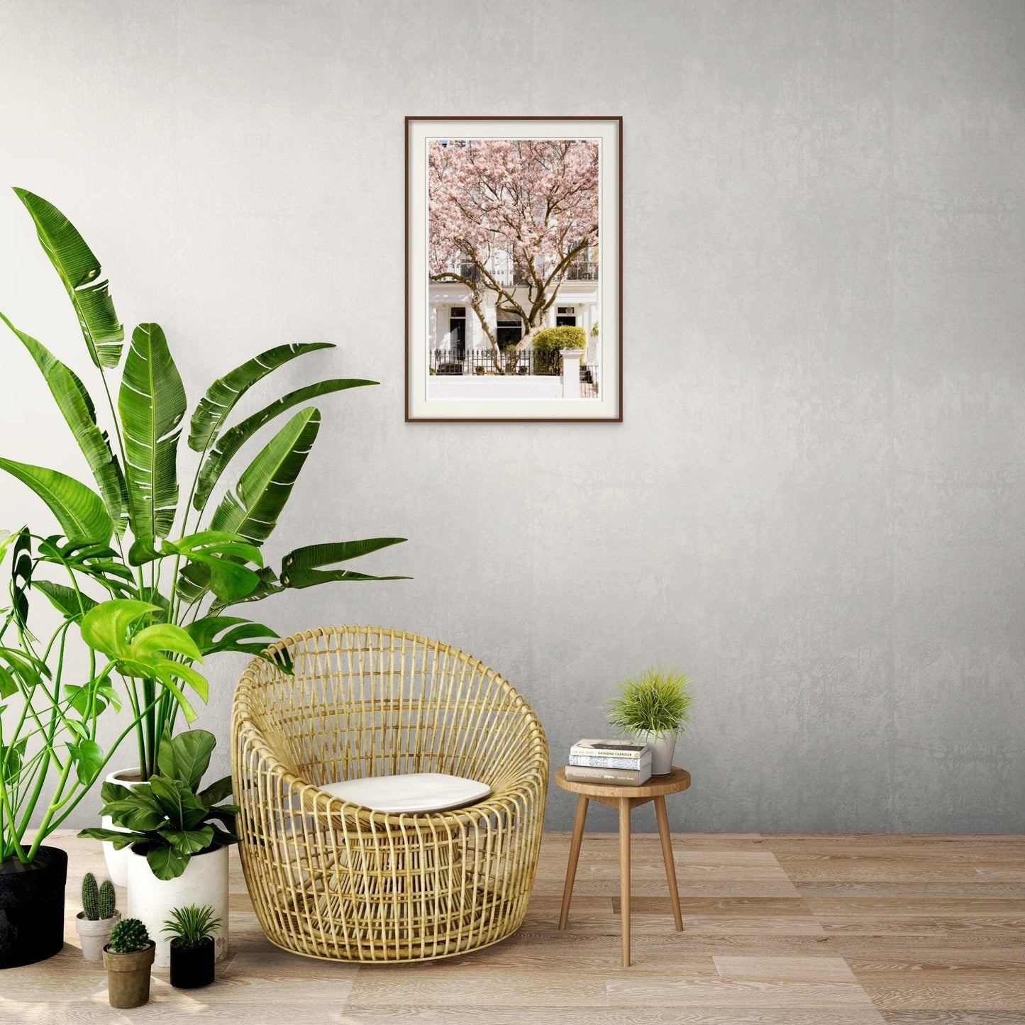 London Pink Magnolia Blossom Art Print, Spring Home Decor Rue Paradis Art Prints