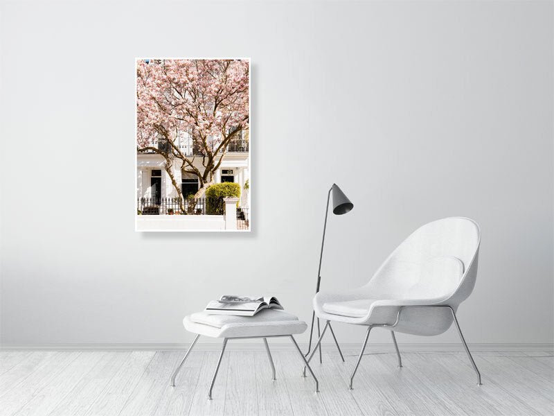 London Pink Magnolia Blossom Art Print, Spring Home Decor Rue Paradis Art Prints