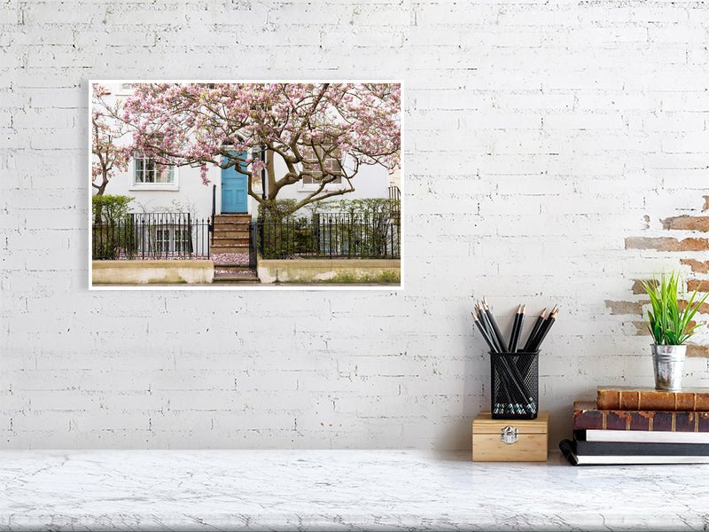 London Spring Home Decor, Pink Magnolia Tree Art Print Rue Paradis Art Prints