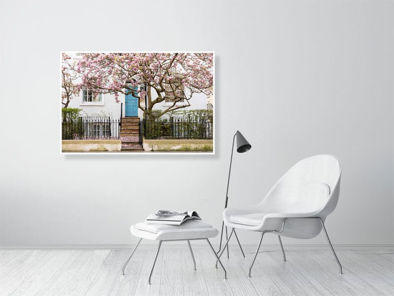 London Spring Home Decor, Pink Magnolia Tree Art Print Rue Paradis Art Prints