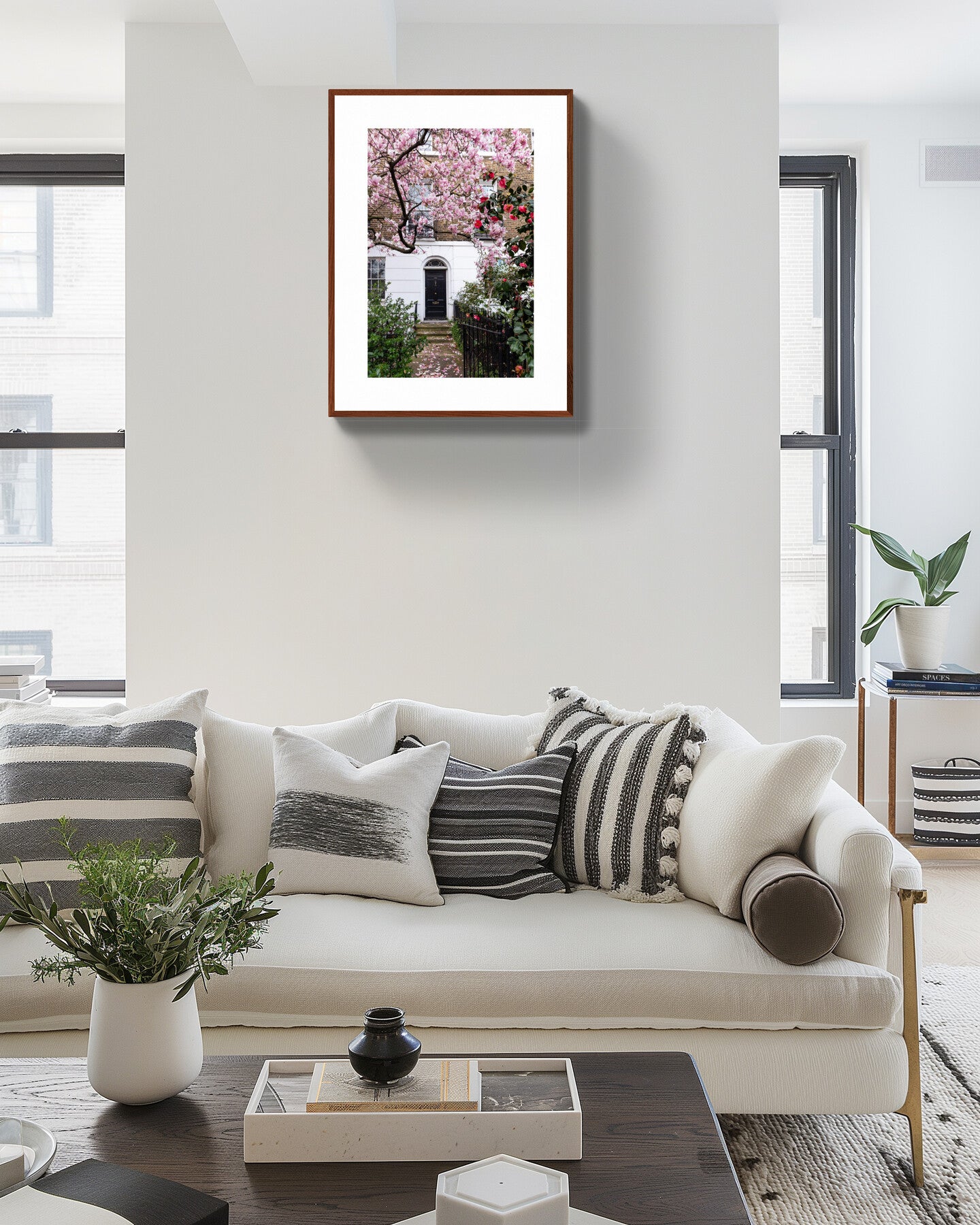 London Magnolia Blossoms Wall Art for bedroom, Pink blossoms for home My Store
