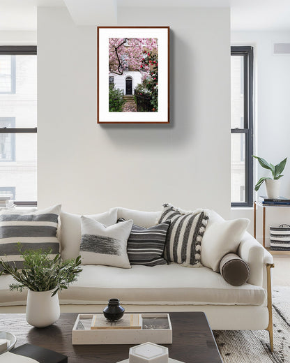 London Magnolia Blossoms Wall Art for bedroom, Pink blossoms for home My Store
