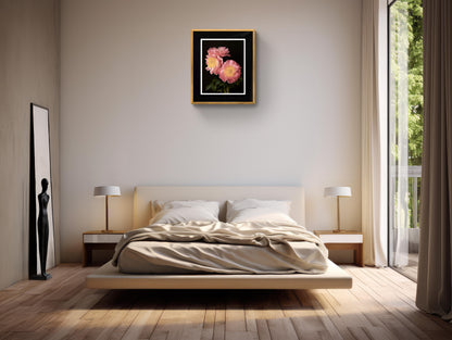 3 Pink Peonies Bouquet – Floral Art Print