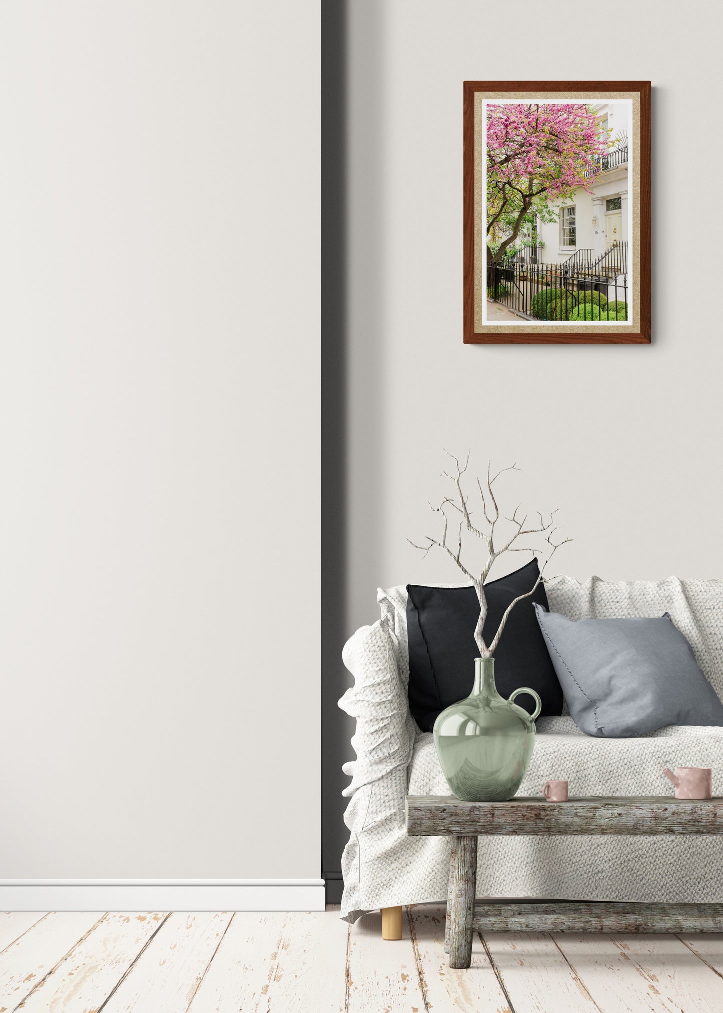 London Lilac Blossom Tree Art Print - London Spring Street Photography