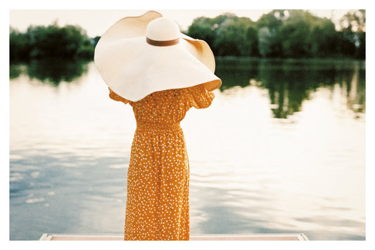 Young Woman With Large Sun Hat Photography Print, Giclée print Rue Paradis Prints
