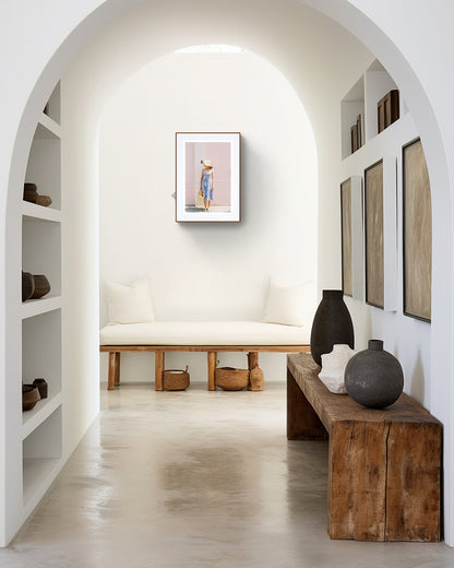 Modern Boho Wall Art: Feminine Art Print, 'The London Girl Waiting Rue Paradis Art Prints