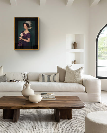 The Pretend Ingenue Portrait of a Young Woman, Feminine Wall Art, Regency Inspired Home Decor, Giclée Art Print 20x30 inches