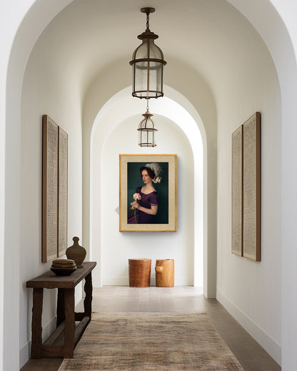 The Pretend Ingenue Portrait of a Young Woman, Feminine Wall Art, Regency Inspired Home Decor, Giclée Art Print 24x36 inches