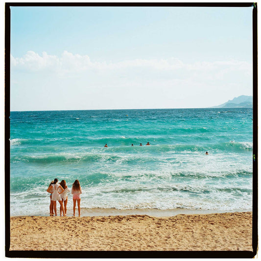 Boho Wall Art, Three girls on the beach, new beginning image Rue Paradis Art Prints