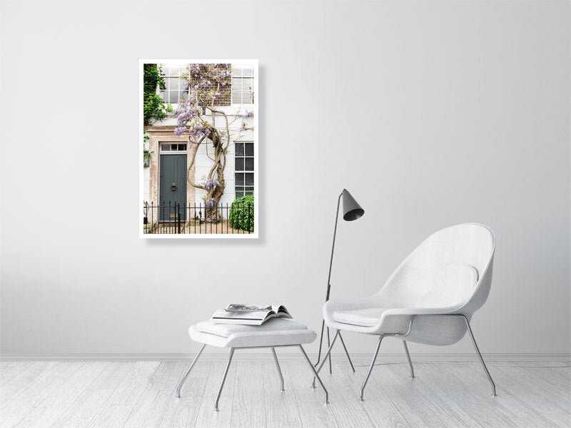Wisteria Wall Art, London Door Art Print Rachel Vogeleisen