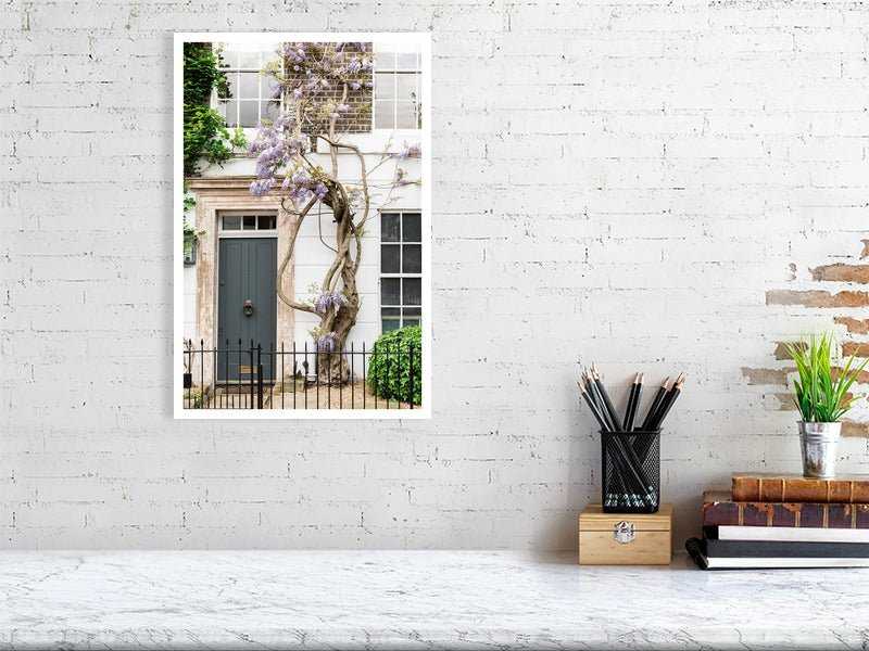 Wisteria Wall Art, London Door Art Print Rachel Vogeleisen