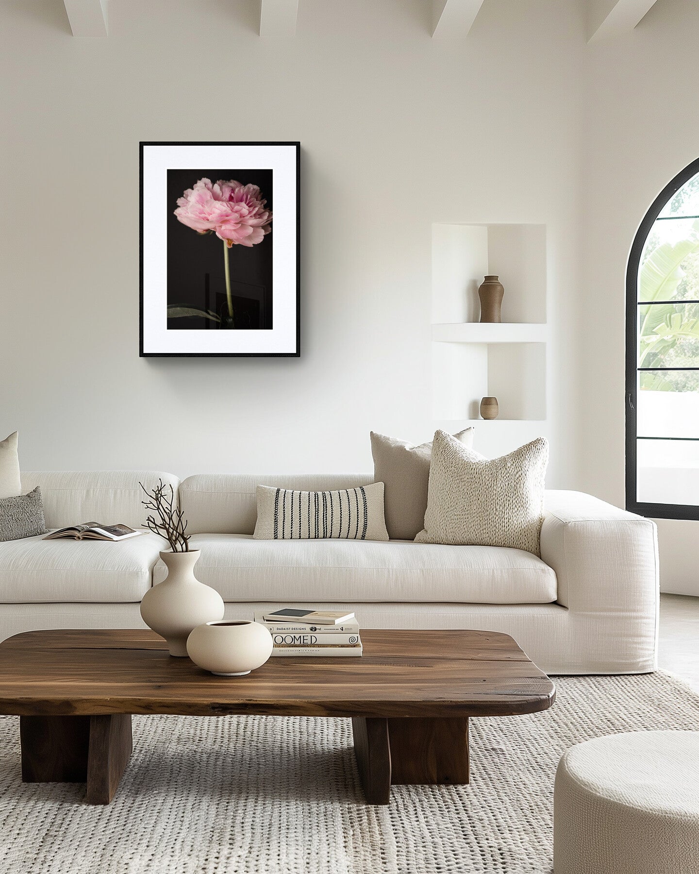 Peony Flower Art Print, Flower head wall art, floral home decor
