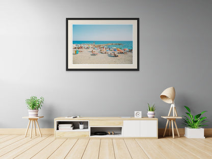 Italian Riviera Beach Wall Art, A Day At the Beach Rue Paradis Art Prints