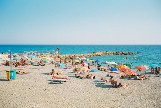 Italian Riviera Beach Wall Art, A Day At the Beach Rue Paradis Art Prints