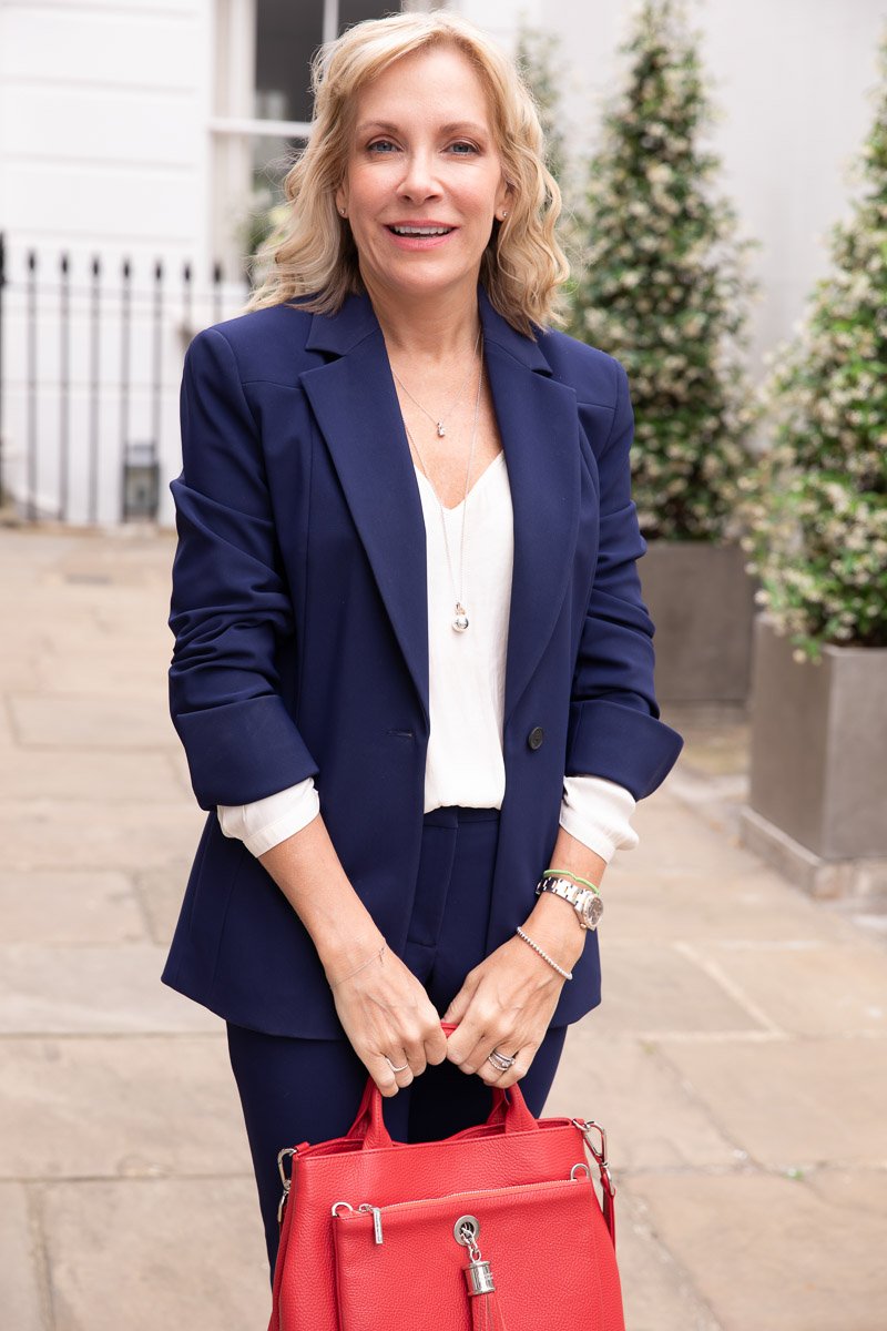 Portrait of Sarahj Haran founder of Sarah Haran Handbags