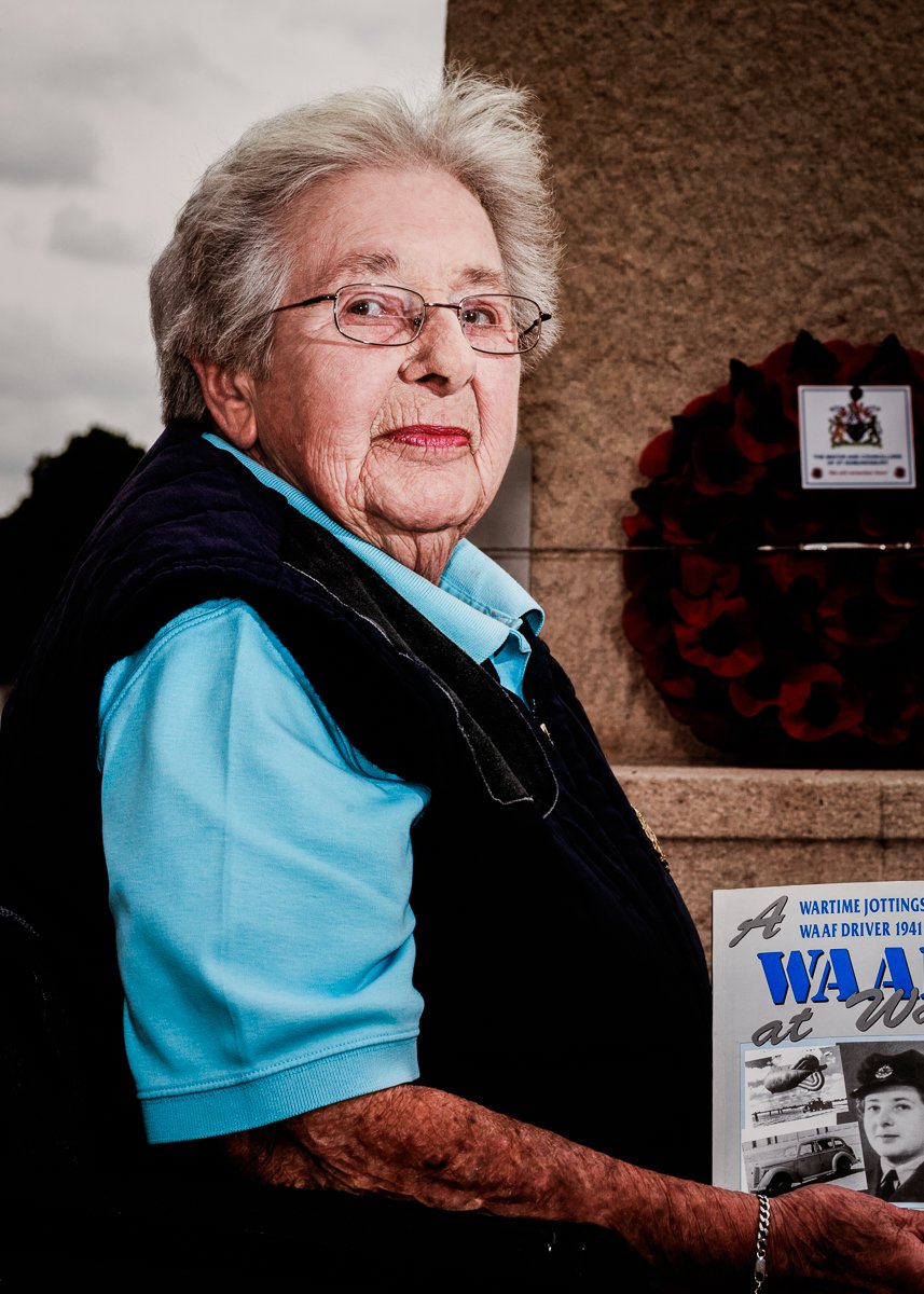Portrait of Diana Lindo who served in the WAAF during World War Two