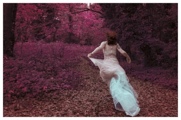 Boho Wall Art - Free Spirited Woman Running