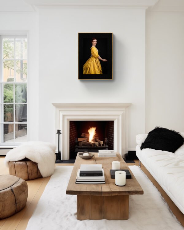 The Girl with the Golden Dress - Renaissance Feminine Art Print 20x30 inches