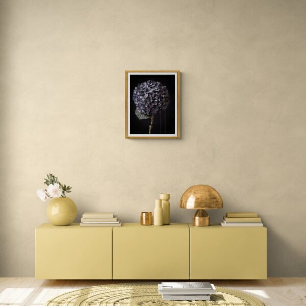 Hydrangea Flower Head Wall Art, Purple Hydrangea Wall Art