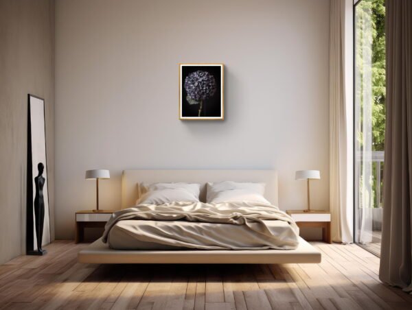 Hydrangea Flower Head Wall Art, Purple Hydrangea Wall Art