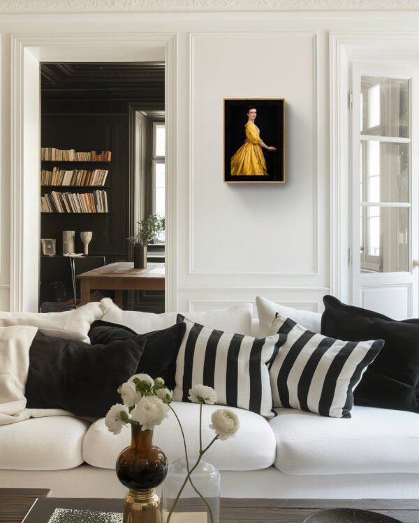 The Girl with the Golden Dress - Renaissance Feminine Art Print 12x18 inches