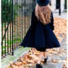 The London Girl Walking during the Autumn, Stylish London Photo, London Art Print