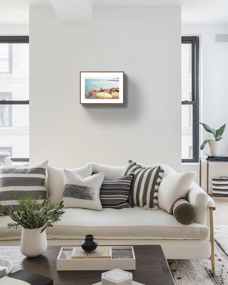 Beach Print Liguria Sea, Italy Wall Art Eco-Friendly 18x12 inches print