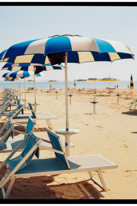 Blue-Beach-Umbrellas-Italy-Wall-Art-Rimini-Beach-Photo-Gicle-Rue-Paradis-Art-Prints