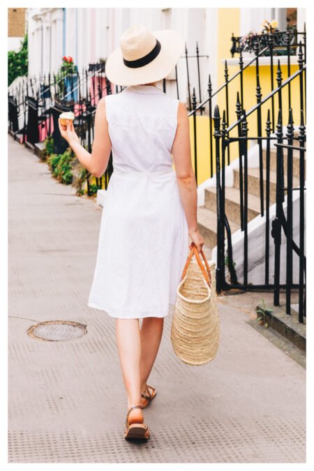 Stylish London Street Scene Wall Art - 'The London Girl' in Notting Hill