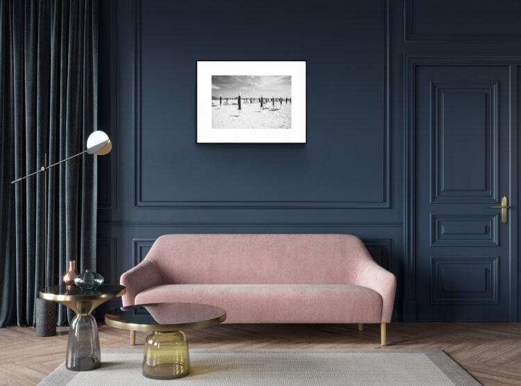 Adriatic Seashore Photo Art: Italy's Rimini Beach Umbrella Seascape - Rue Paradis Lifestyle Wall Decor Brand 30x20 inches print