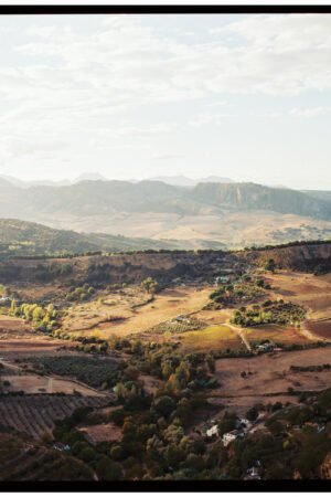 Ronda Spain Print Fine Art Photography, View over the Valley of Guadalevin River, Spain Wall Art, Landscape Wall Art, Square Print